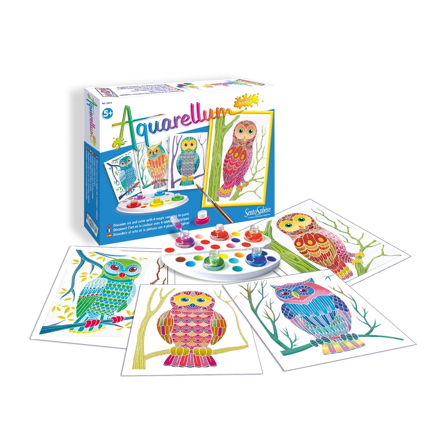 Aquarellum Junior Magical Owls Watercolor Painting Kit