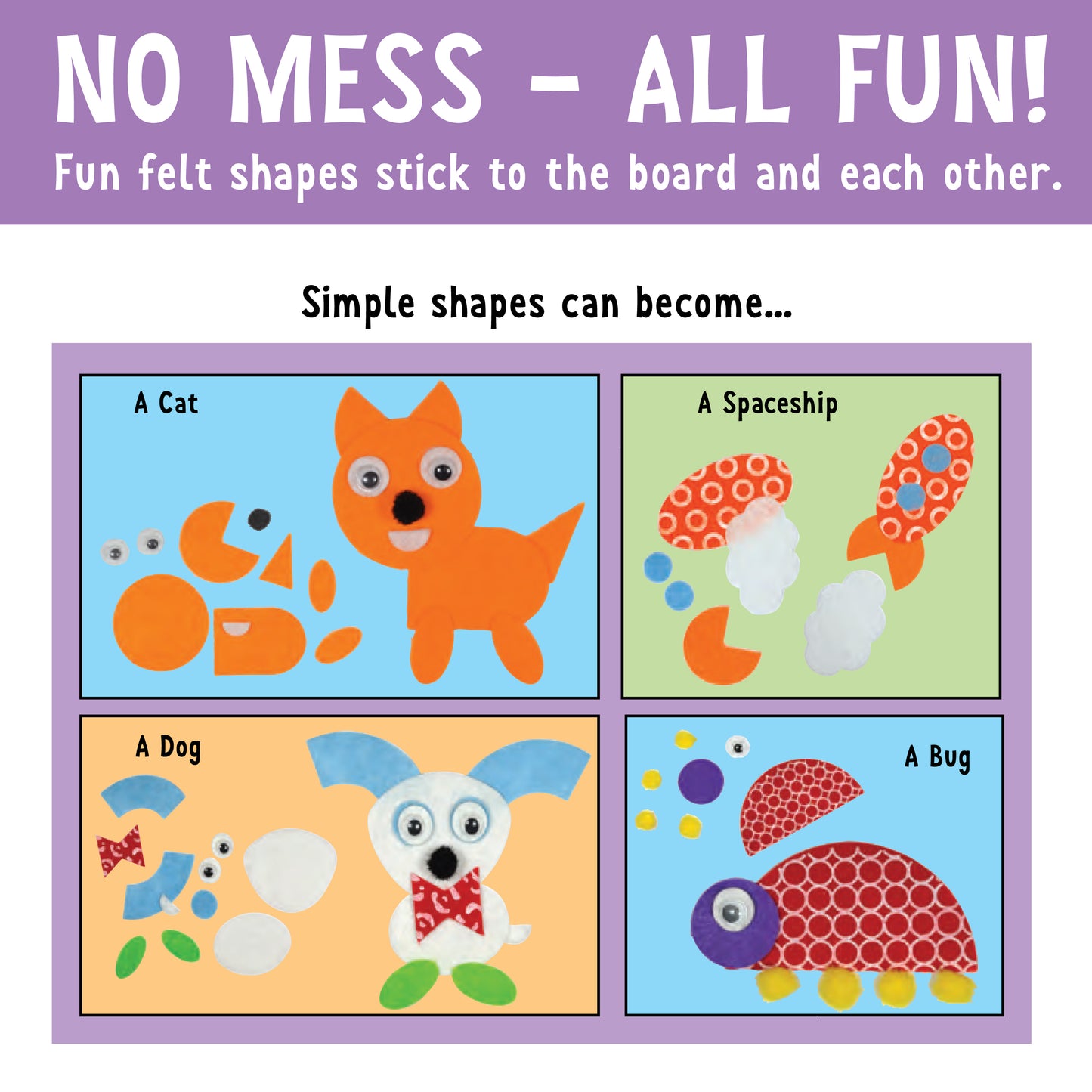 Creativity for Kids Felt Fun Shapes Portable Craft Kit