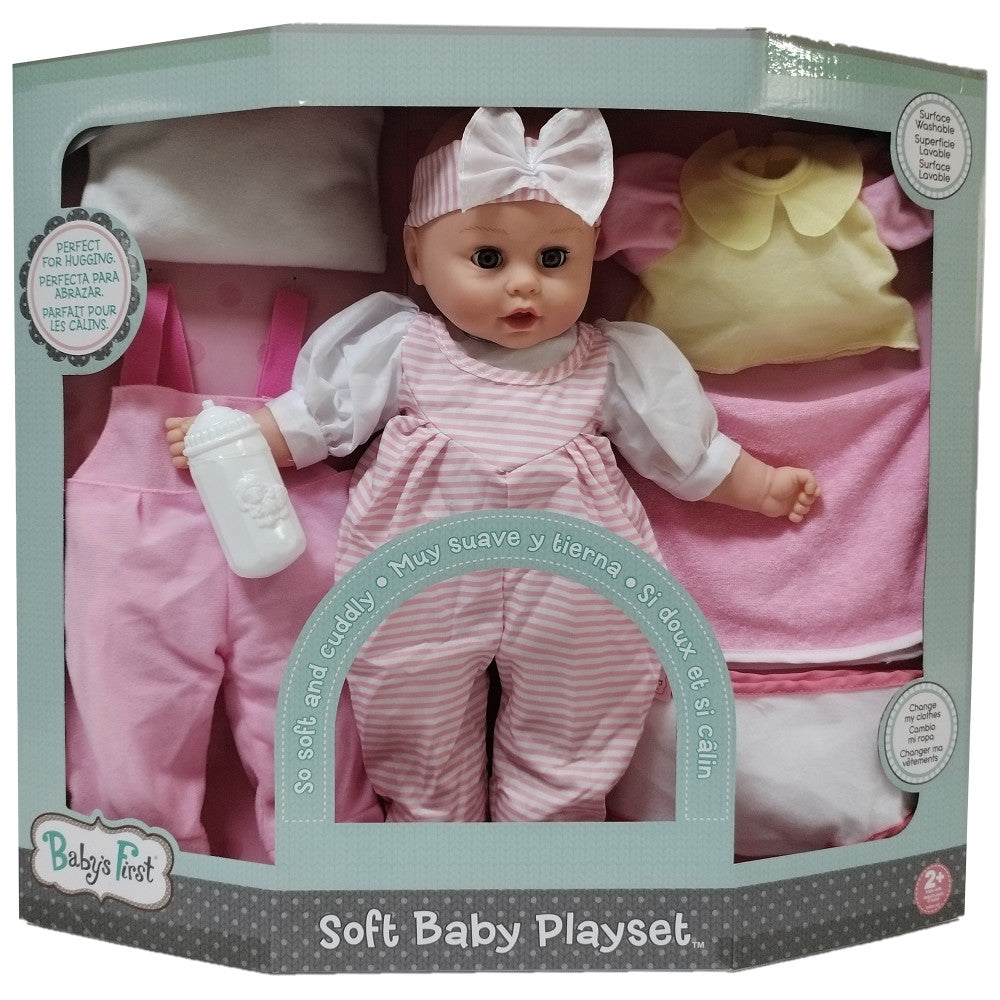 Goldberger Baby's First 16" Soft Baby Doll Playset - Sleepy Eyes
