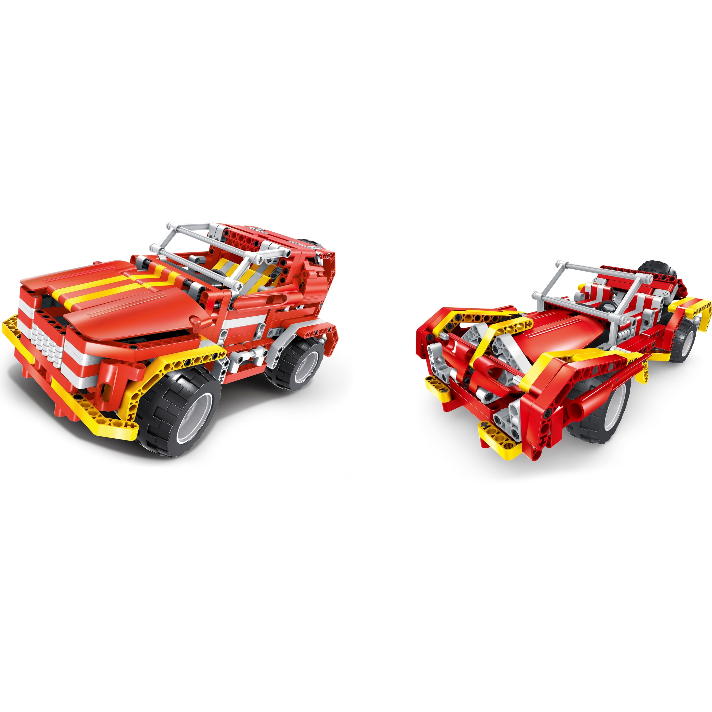 Qihui Mechanical Master RC Block Car - 2-in-1 - Orange Jeep – Toys