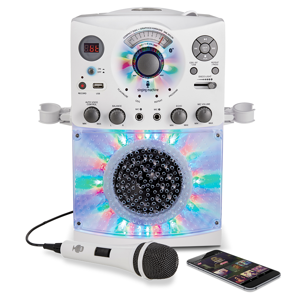 Handheld Singing Machine Singing Machine Portable Bluetooth Karaoke Machine with Wired Micropho ...