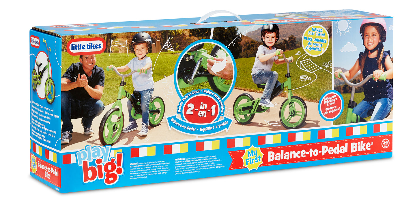 My First Balance-to-Pedal Bike (green)