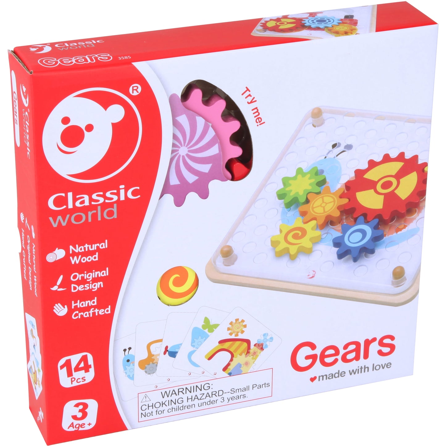 Classic World Gears Puzzle - Colorful Interactive Design Playset