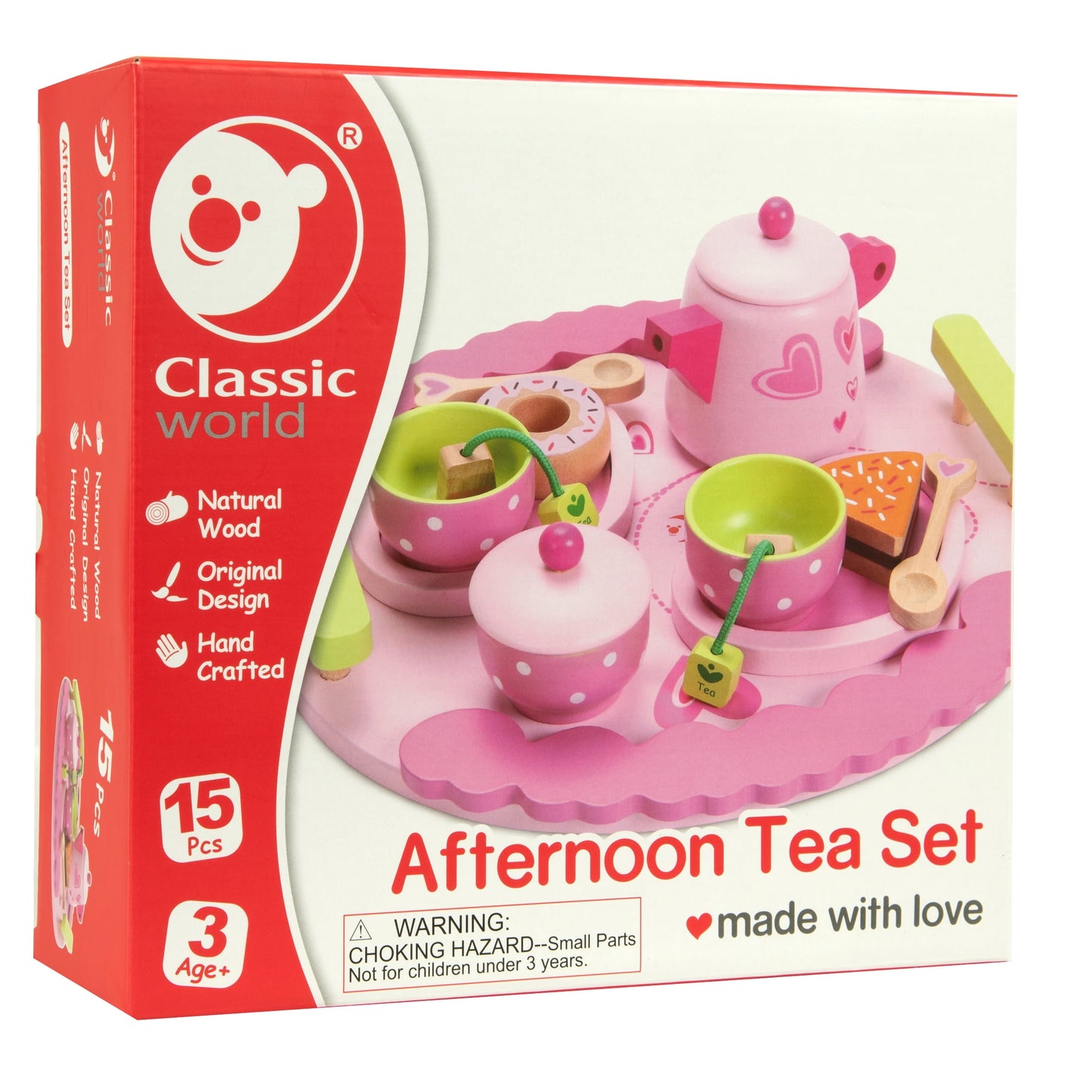 Classic World Deluxe Wooden Afternoon Tea Playset - Multicolor