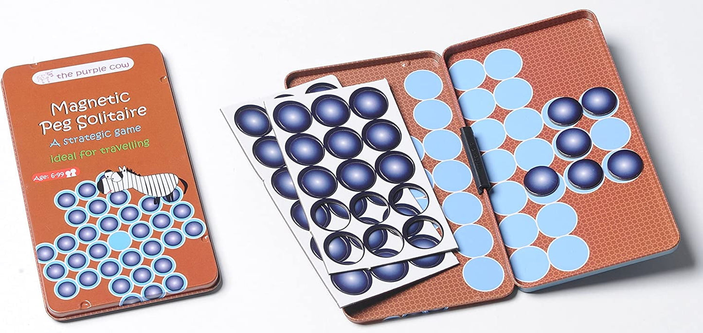 Purple Cow To Go Peg Solitaire Magnetic Travel Game