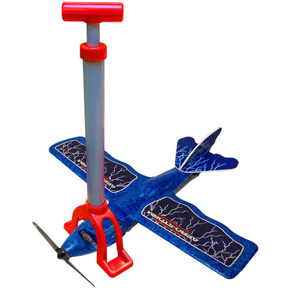 Aero-Storm: Air Powered Airplane - Blue - Acrobatic Flight, Kids Ages 6+