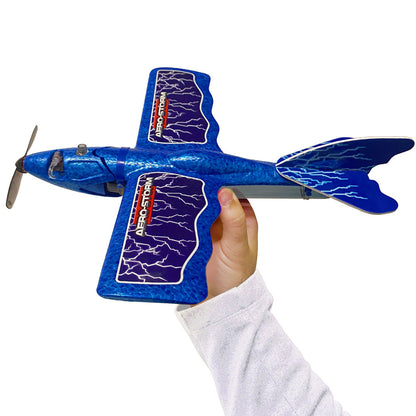 Aero-Storm: Air Powered Airplane - Blue - Acrobatic Flight, Kids Ages 6+