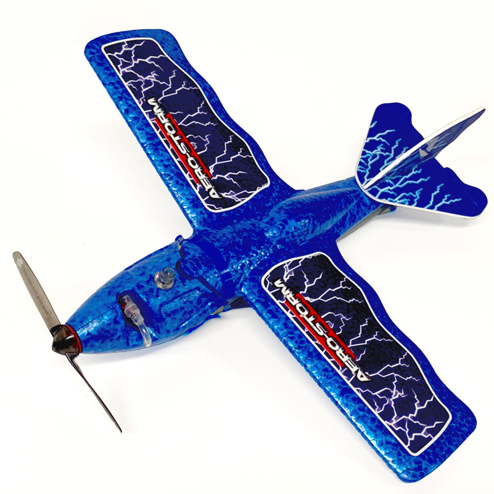 Aero-Storm: Air Powered Airplane - Blue - Acrobatic Flight, Kids Ages 6+