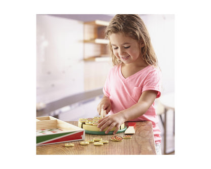 Melissa & Doug Pizza Party Wooden Play Food Set with Toppings