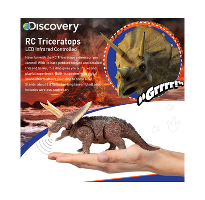 Discovery Kids Remote Control Triceratops Dinosaur, Interactive Toy