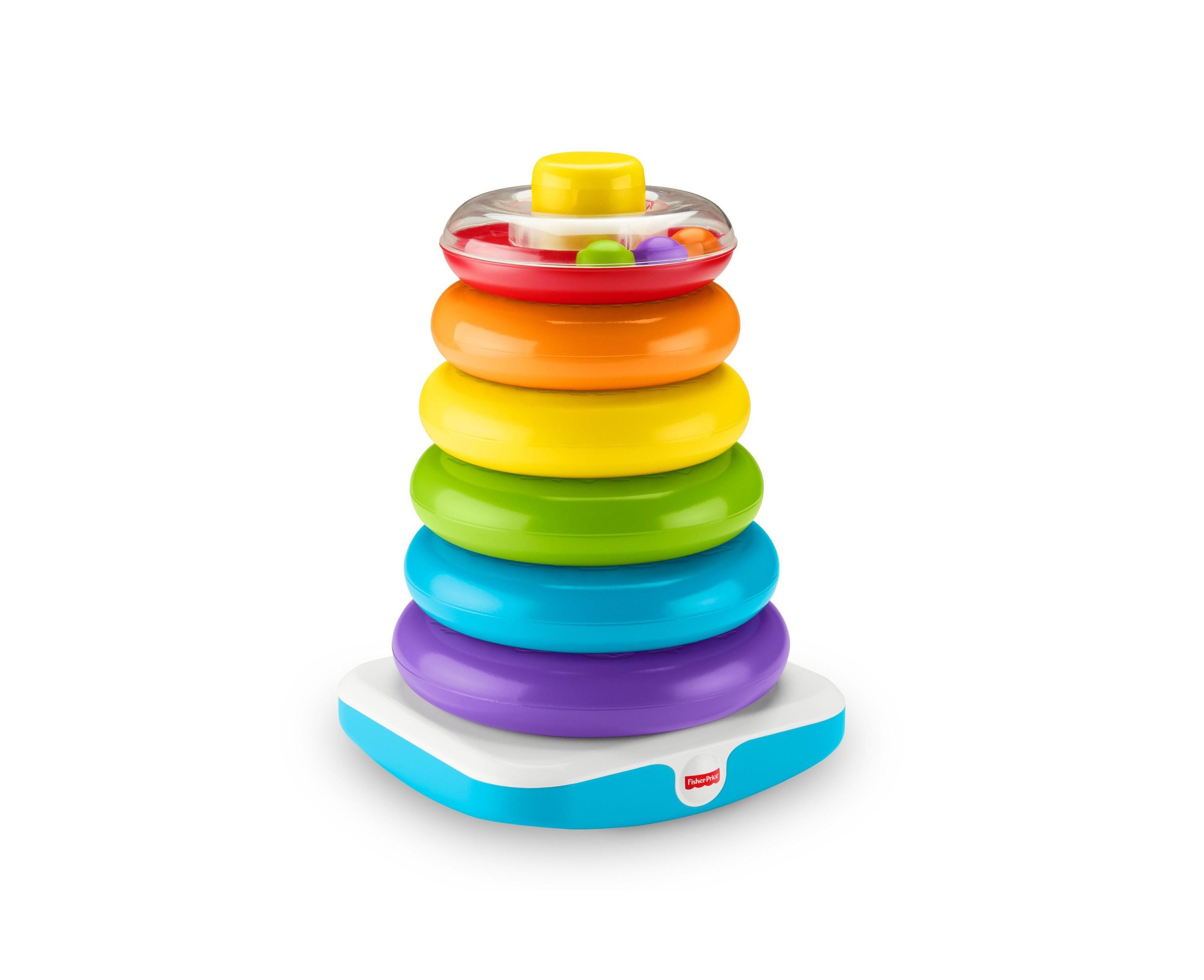 Fisher-Price Giant Rock-a-Stack Colorful Ring Stacking Toy for Toddler ...