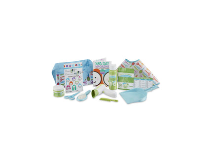 Melissa & Doug 16-Piece Love Your Look Salon and Spa Play Set with hairdryer, scissors, brush, eye pads, cape, apron ...