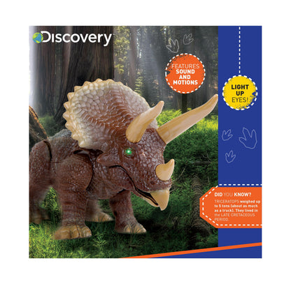 Discovery Kids Remote Control Triceratops Dinosaur, Interactive Toy