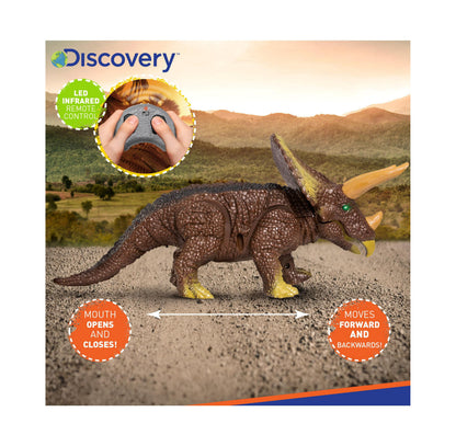 Discovery Kids Remote Control Triceratops Dinosaur, Interactive Toy
