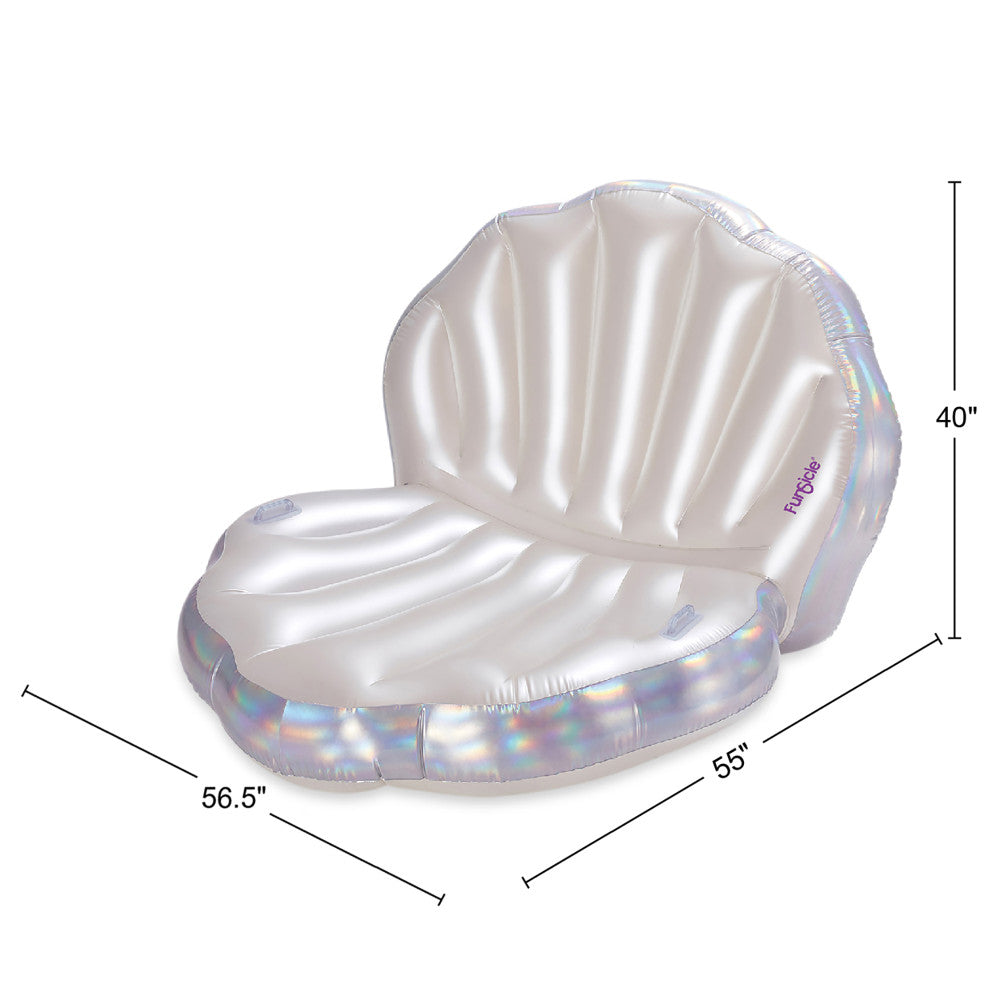 Funsicle Pearl Princess Lounge - Large Inflatable Shell Pool Float ...