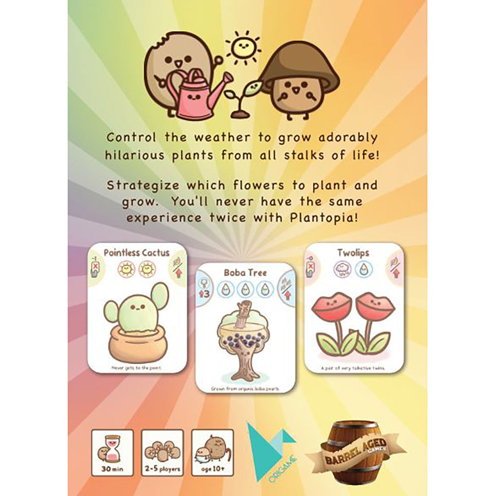 Barrel Aged Games: Plantopia - Plant-Themed Card Game, Ages 10+, 2-5 Players