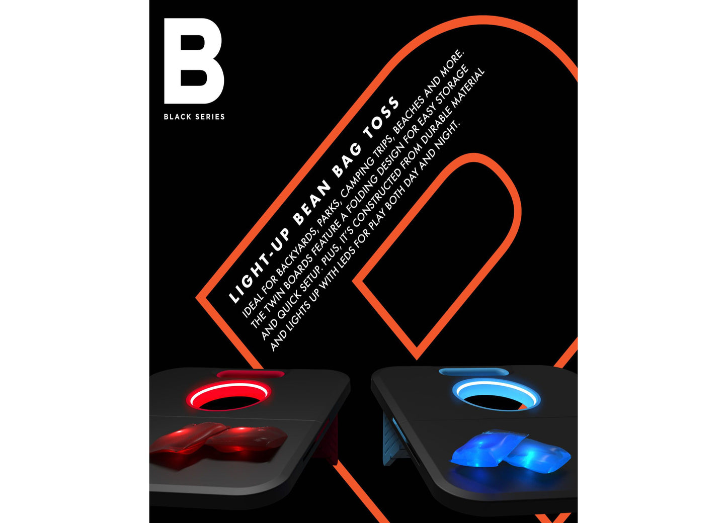 Black Series Glow-in-the-Dark Bean Bag Toss Game Set