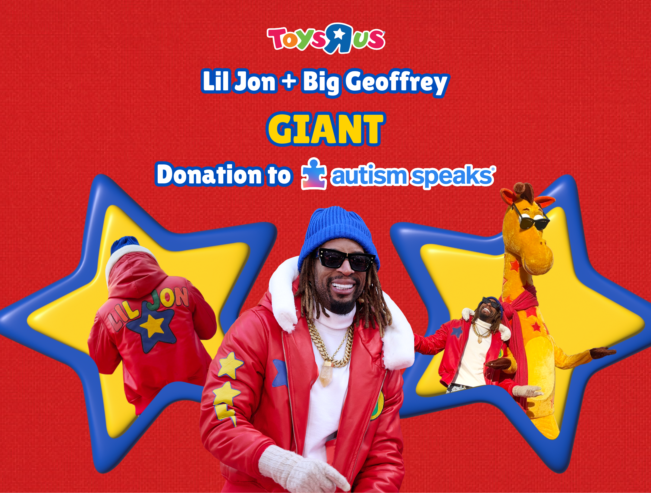 Toys R Us Lil Jon + Big Geoffrey Giant Donation to Autism Speaks