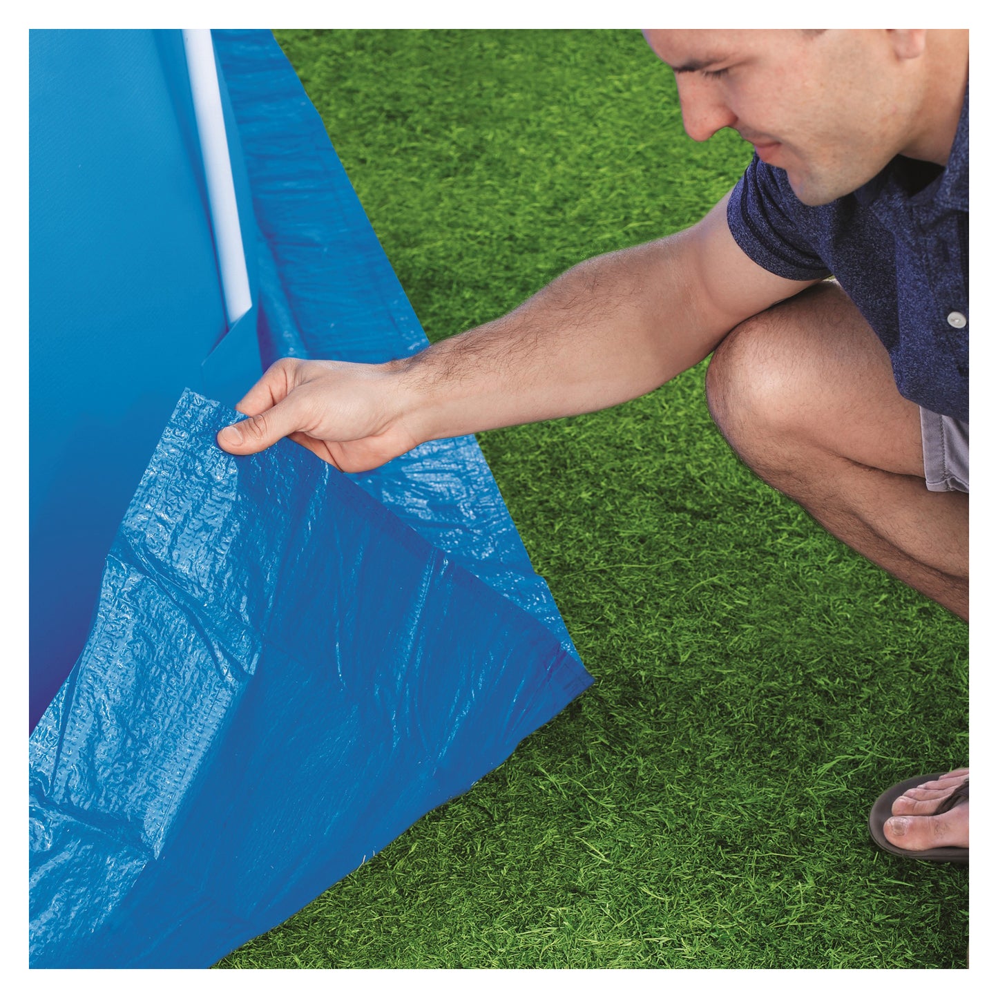 Bestway Flowclear Protective Ground Cloth for 13' x 13' Swimming Pools