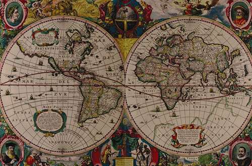 Go! Games Antique Map 1000-Piece Jigsaw Puzzle - Historical World View