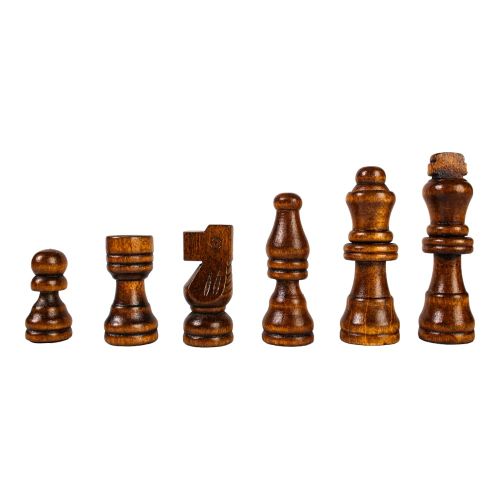 Classic Wooden Chess Set - Travel Friendly 12"x12" Board
