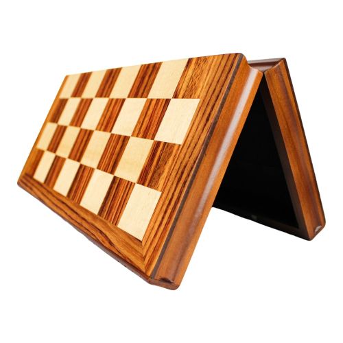 Classic Wooden Chess Set - Travel Friendly 12"x12" Board