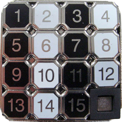 Go! Games Classic 15 Puzzle Game - Metal Frame Slider Puzzle