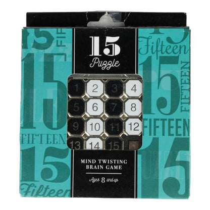 Go! Games Classic 15 Puzzle Game - Metal Frame Slider Puzzle