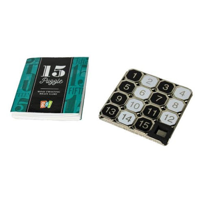 Go! Games Classic 15 Puzzle Game - Metal Frame Slider Puzzle