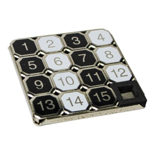 Go! Games Classic 15 Puzzle Game - Metal Frame Slider Puzzle