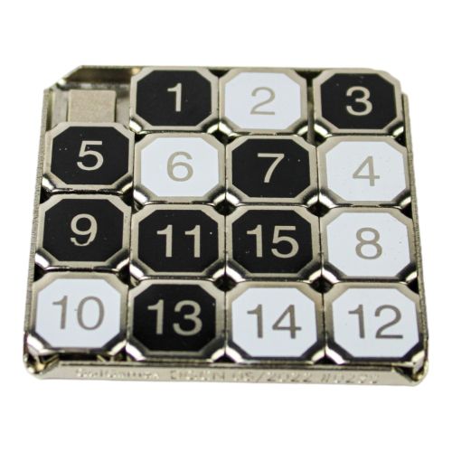 Go! Games Classic 15 Puzzle Game - Metal Frame Slider Puzzle