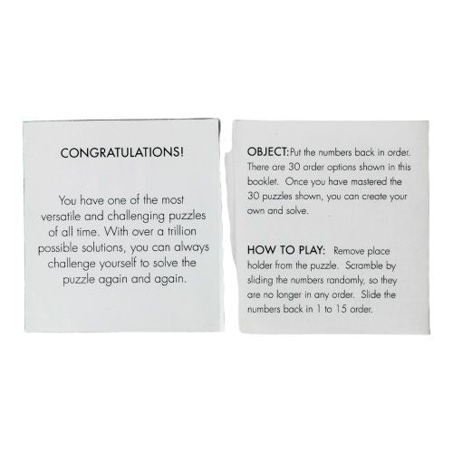 Go! Games Classic 15 Puzzle Game - Metal Frame Slider Puzzle