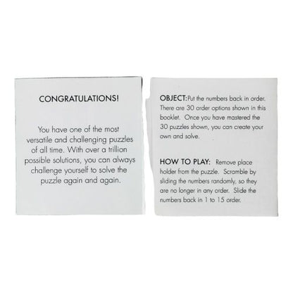 Go! Games Classic 15 Puzzle Game - Metal Frame Slider Puzzle