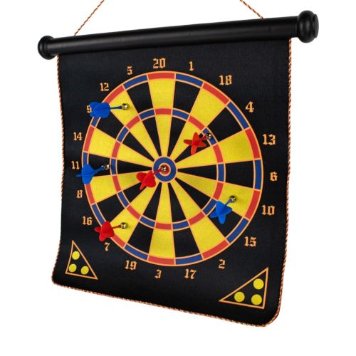 Go! Games Deluxe Magnetic Dart Board Set | 15 Inch | Family Safe Darts