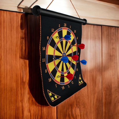 Go! Games Deluxe Magnetic Dart Board Set | 15 Inch | Family Safe Darts