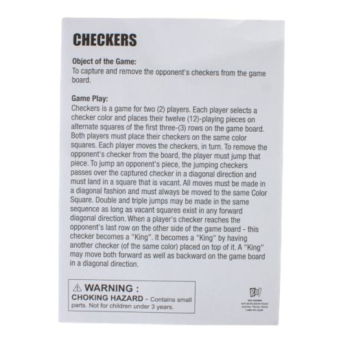 Classic Checkers Natural Wood Board Game