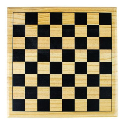 Classic Checkers Natural Wood Board Game