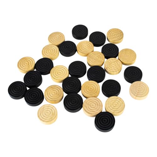 Classic Checkers Natural Wood Board Game