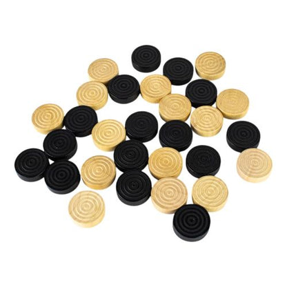 Classic Checkers Natural Wood Board Game