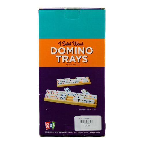 Go! Games Premium Wooden Domino Trays - Elevate Your Game Night
