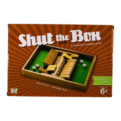 Shut the Box 4-Way Play Wooden Dice Game