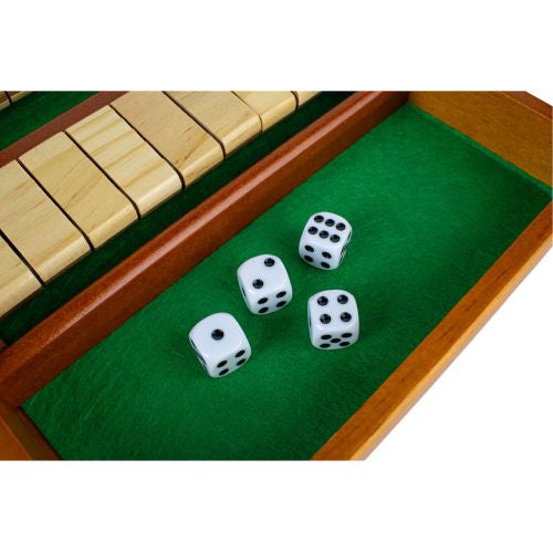 Shut the Box 4-Way Play Wooden Dice Game