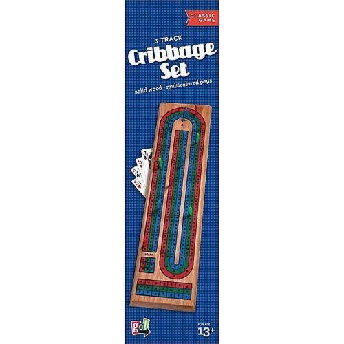 Cribbage Deluxe 3-Track Game Set with Carrying Case