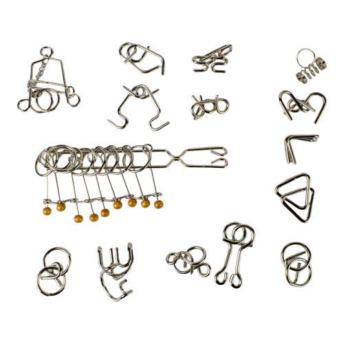 Go! Games Intricate 15-Pack Metal Puzzler Set