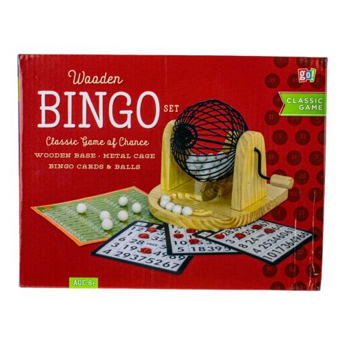Classic Wooden Bingo Set with Colorful Accessories
