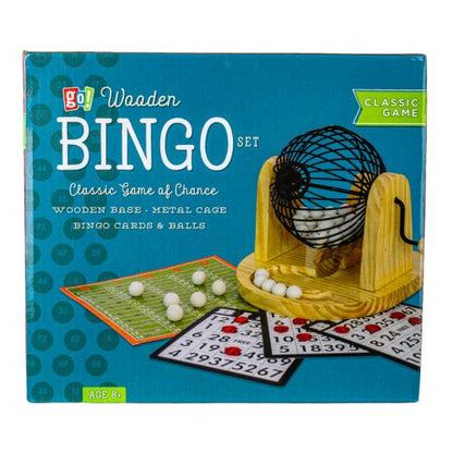 Classic Wooden Bingo Set with Colorful Accessories
