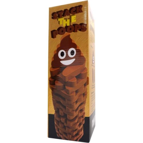 Stack the Poops Wooden Tower Game - Family Fun with a Twist