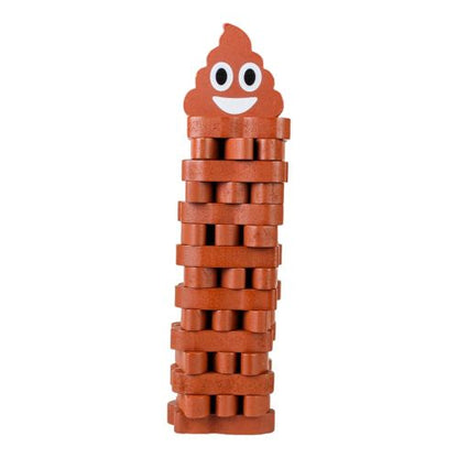 Stack the Poops Wooden Tower Game - Family Fun with a Twist