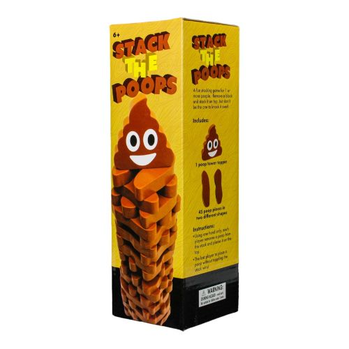 Stack the Poops Wooden Tower Game - Family Fun with a Twist