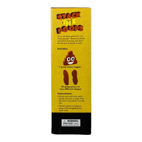 Stack the Poops Wooden Tower Game - Family Fun with a Twist